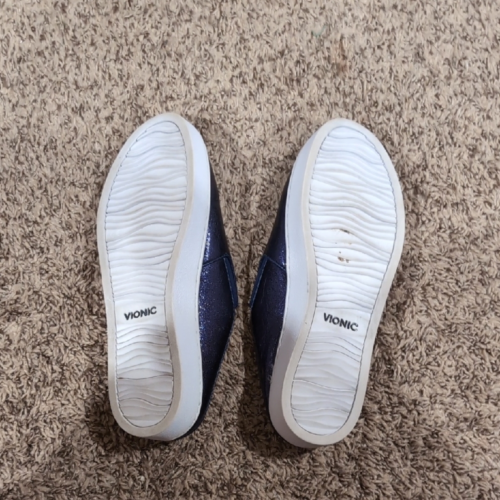 Navy Blue Slip-On Sneakers - Picture 4 of 4